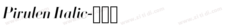 Pirulen Italic字体转换 Pirulen Italic字体转换